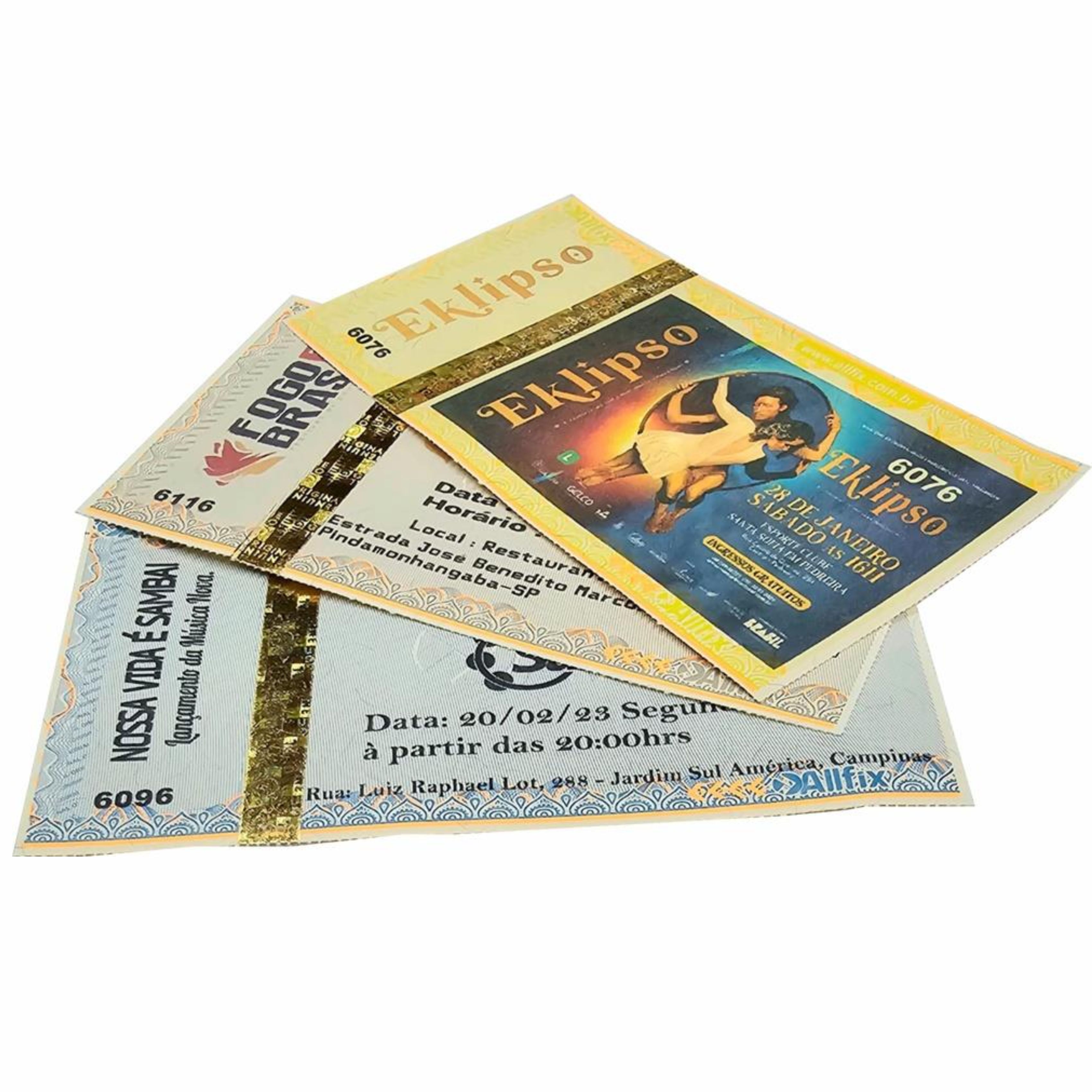 Ingresso Papel Moeda 1 Canhoto 108x60mm
