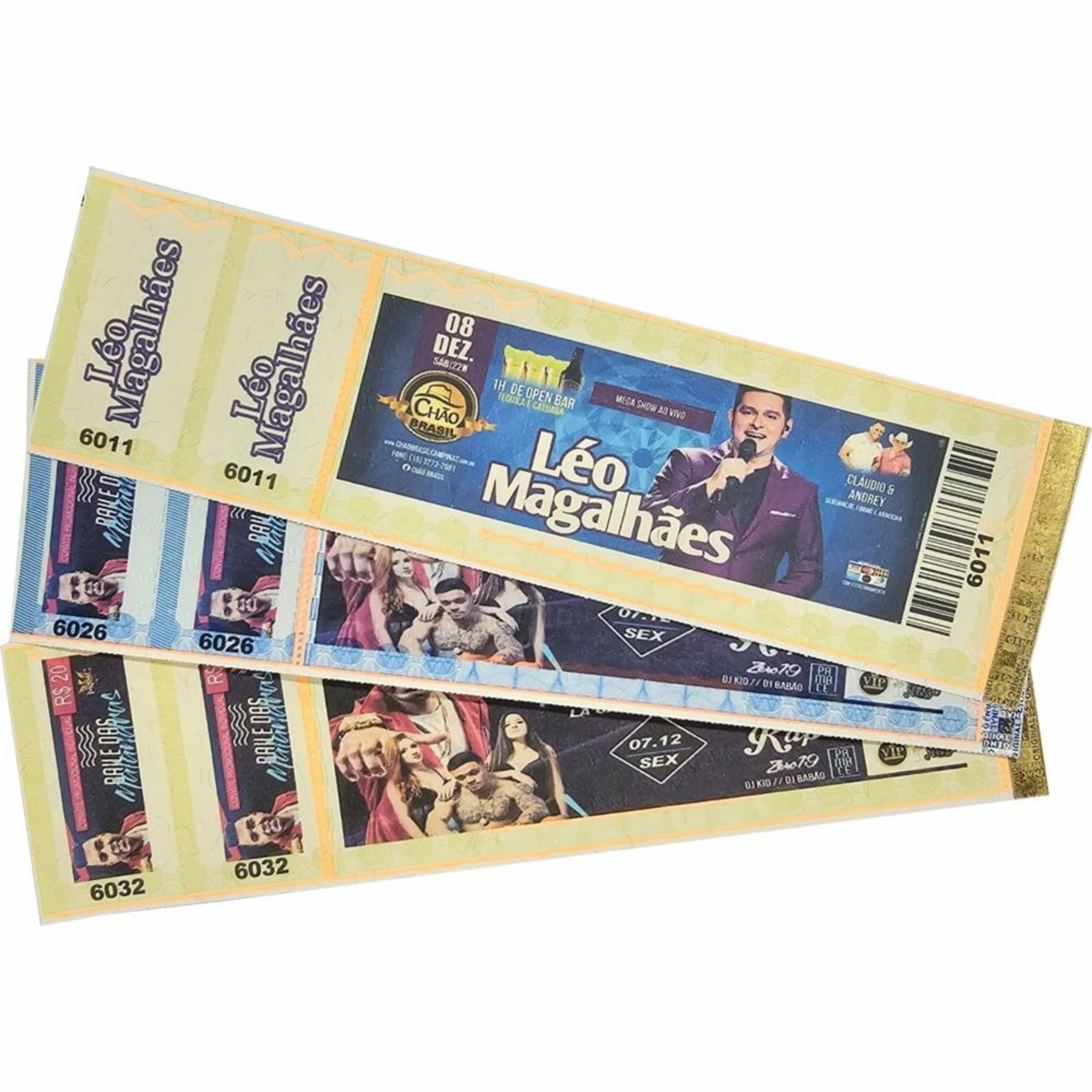 Ingresso Papel Moeda 2 Canhoto 210x60mm
