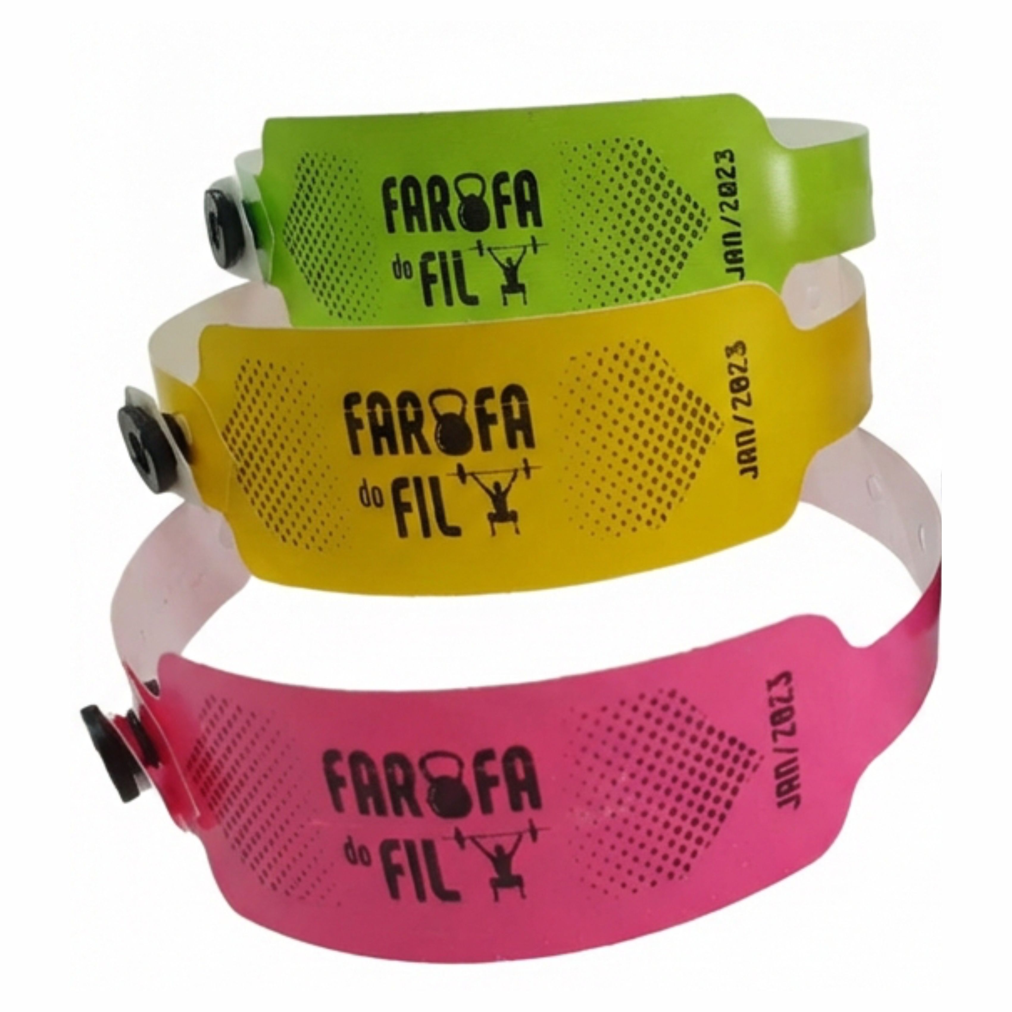 Pulseira PVC Wide com Botão