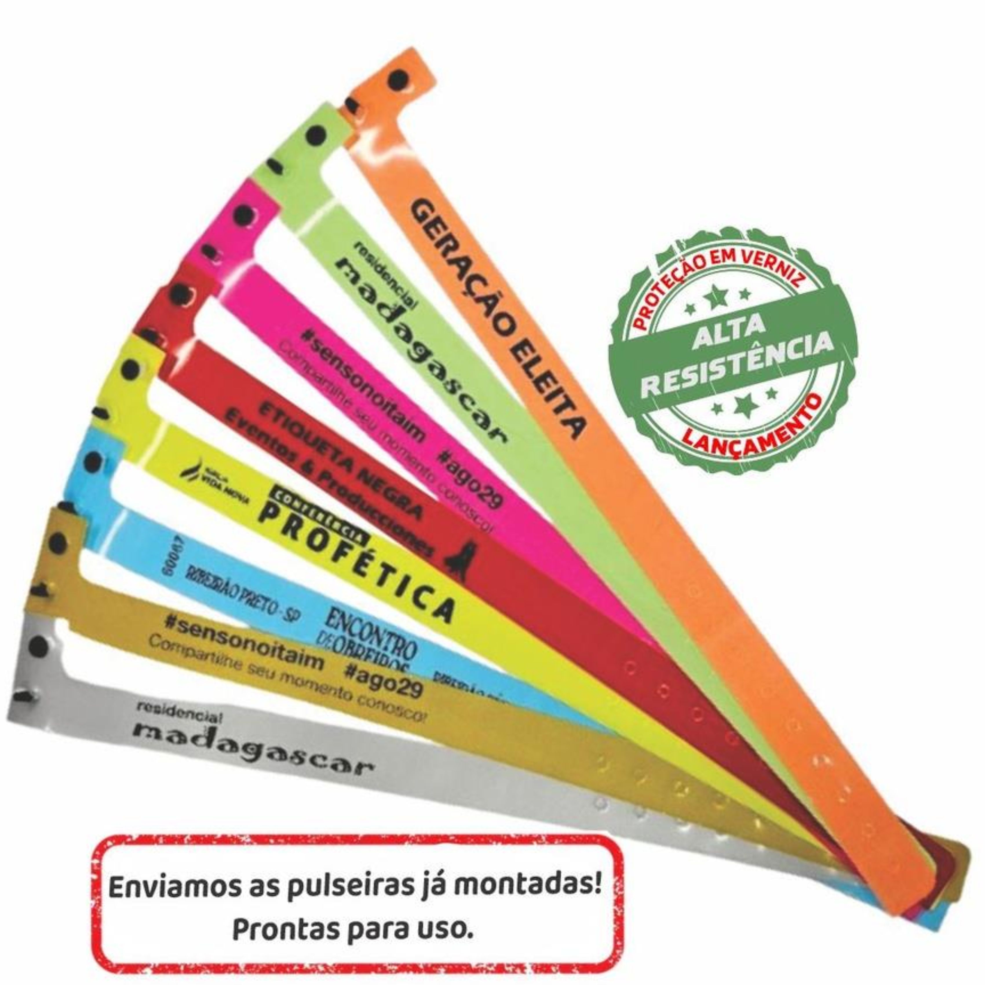 Pulseira Slin PVC com Botão